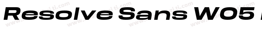 Resolve Sans W05 Bold字体转换